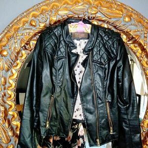 Ci Sono faux black leather jacket